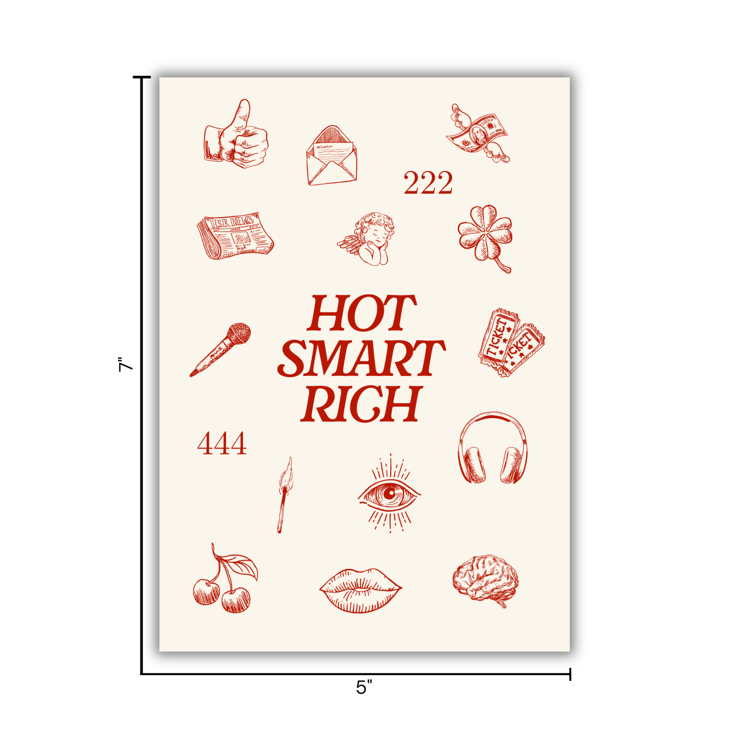 Hot Smart Rich Sticker Sheet