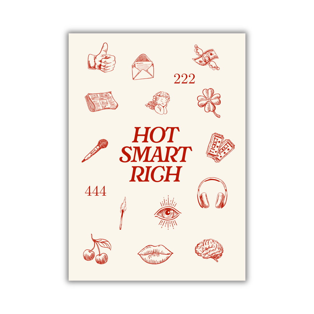 Hot Smart Rich Sticker Sheet